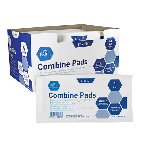 Shield Line Medpride, Abdominal Pad, 8" x 10", Sterile, Case (MPR-60778) medical supply