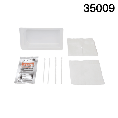 Tracheostomy Care Kit, Mini Compartment Tray, with Hydrogen Peroxide, 40/Case (35009)