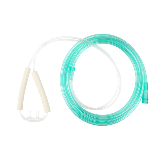 Nasal Oxygen Cannula Cushion Tip w/Advantage Ear Foam w/ 7', Adult/Standard Connector, 50/cs