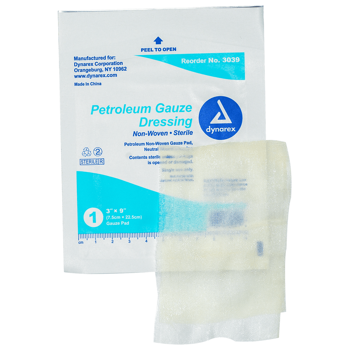 Petroleum Gauze Dressing, 3" x 9", 4/50/cs