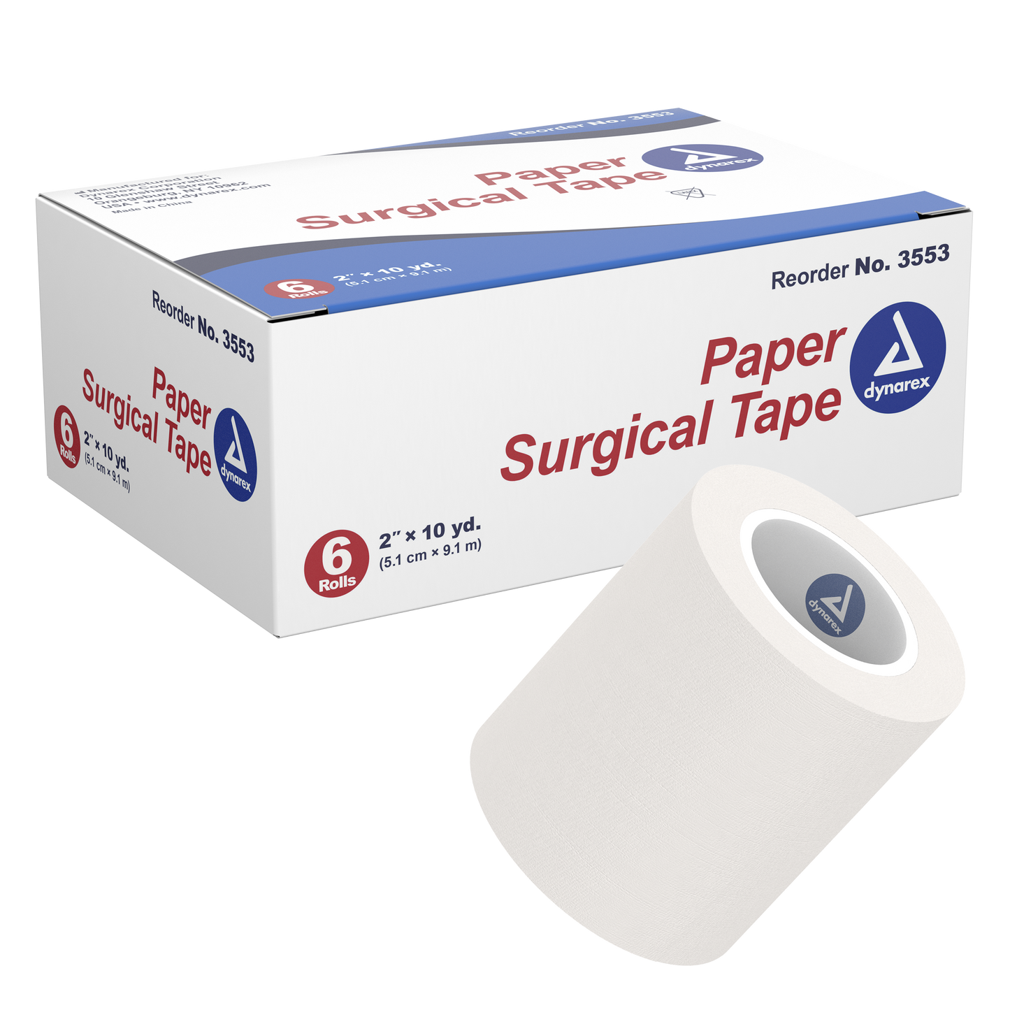 Paper Surgical Tape, 2" x 10 yd, 12/6/cs