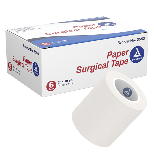 Paper Surgical Tape, 2" x 10 yd, 12/6/cs