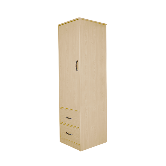 One Door / Two Drawer Wardrobe, Light Oak, 1pc/cs