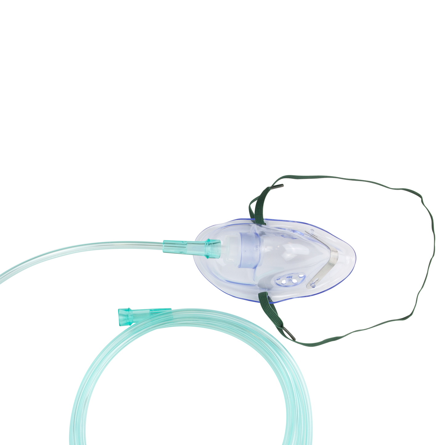 Oxygen Medium-Concentration Elongated Mask w/ 7' (2.1 m) tub, Pediatric/Standard Connector, 50/cs