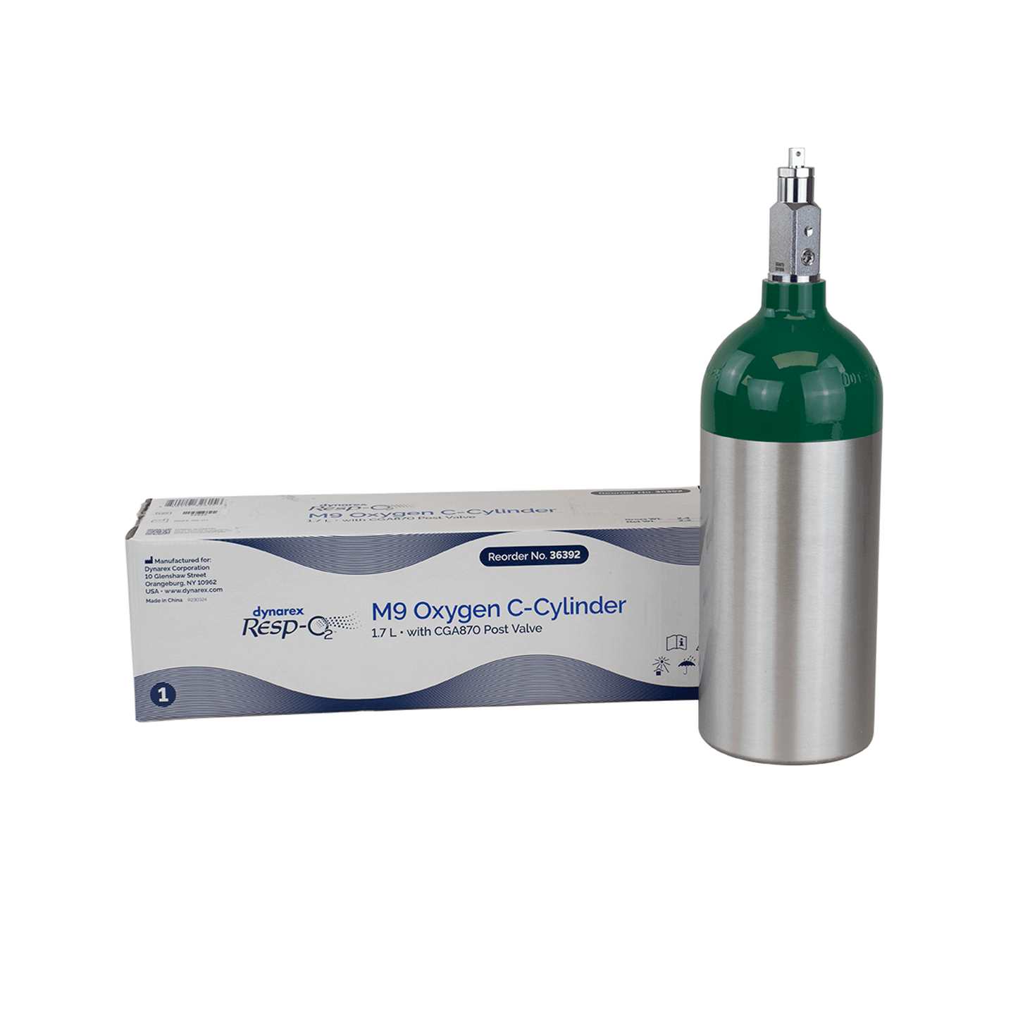 M9 - Oxygen C-Cylinder w/ CGA870 Post Valve, 1.7 L, 1pc/cs