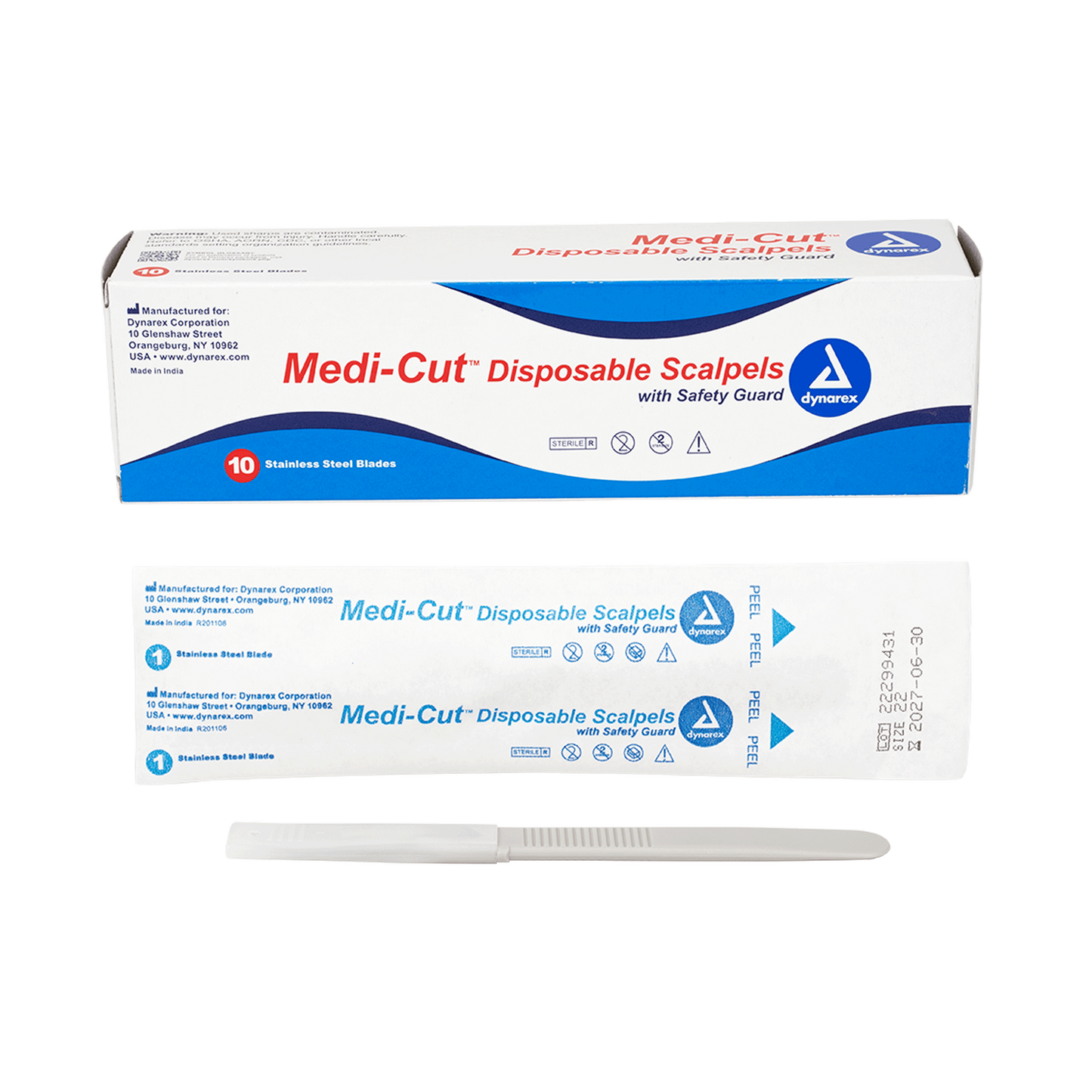 Medicut Scalpels Disposable Sterile, #22, 10/bx