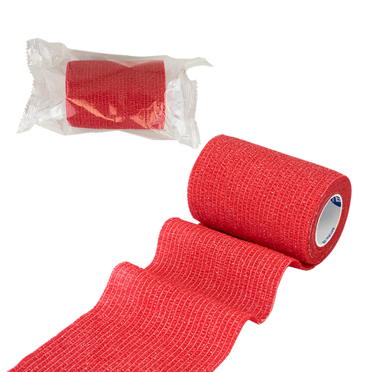 Sensi Wrap, Self-Adherent Wrap- Latex Free, 1" x 5 yds Red, 30/Cs