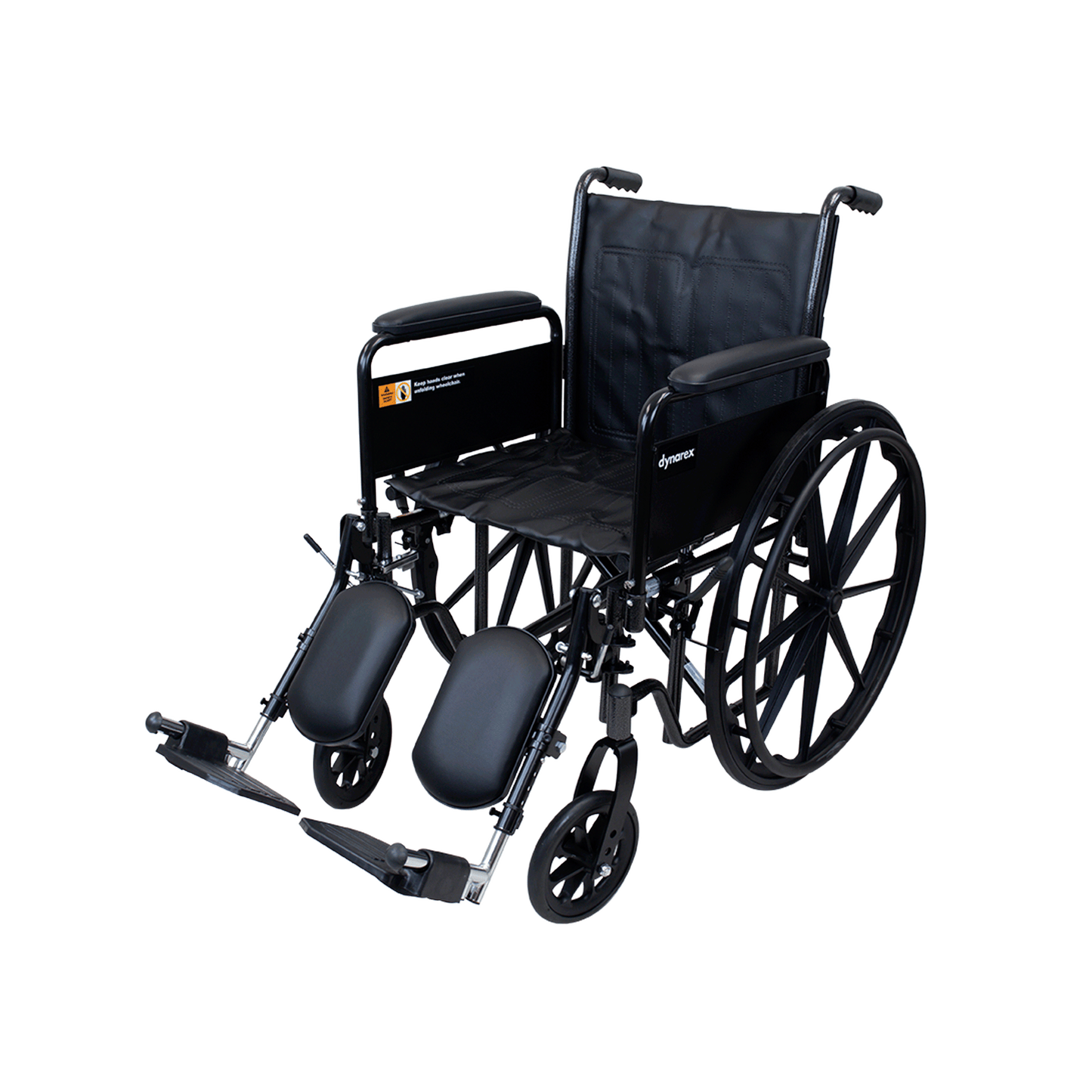 DynaRide S2 Wheelchair - 20" x 16" w/ Detach Full Arm ELR, Silver Vein, 1pc/cs