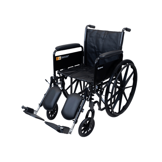 DynaRide S2 Wheelchair - 20" x 16" w/ Detach Full Arm ELR, Silver Vein, 1pc/cs