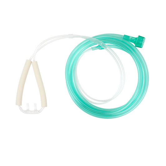 Nasal Oxygen Cannula Cushion Tip w/Advantage Ear Foam w/ 7', Pediatric/Universal Connector, 50/cs