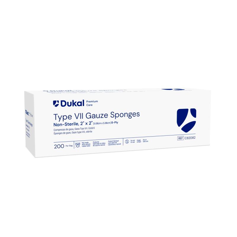 Premium Care Non-Sterile Type VII Gauze Sponges, 8-Ply, 2" x 2" (C82082)