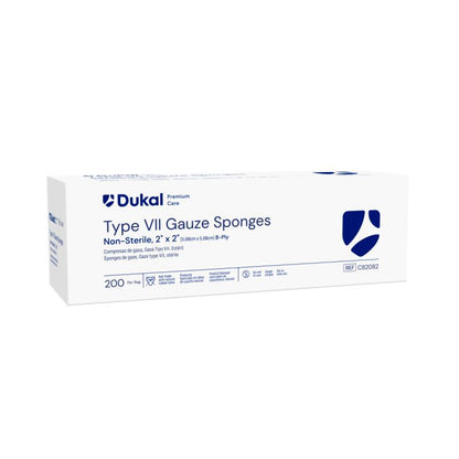 Premium Care Non-Sterile Type VII Gauze Sponges, 8-Ply, 2" x 2" (C82082)