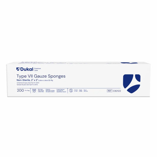 Premium Care Non-Sterile Type VII Gauze Sponges, 12-Ply, 2" x 2" (C82122)