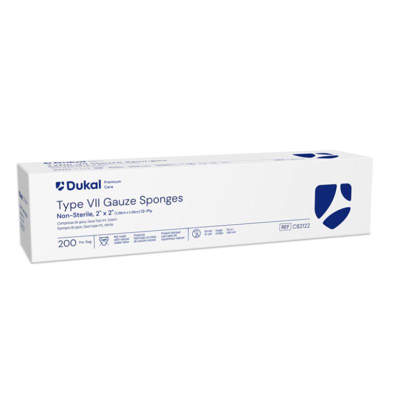 Premium Care Non-Sterile Type VII Gauze Sponges, 12-Ply, 2" x 2" (C82122)