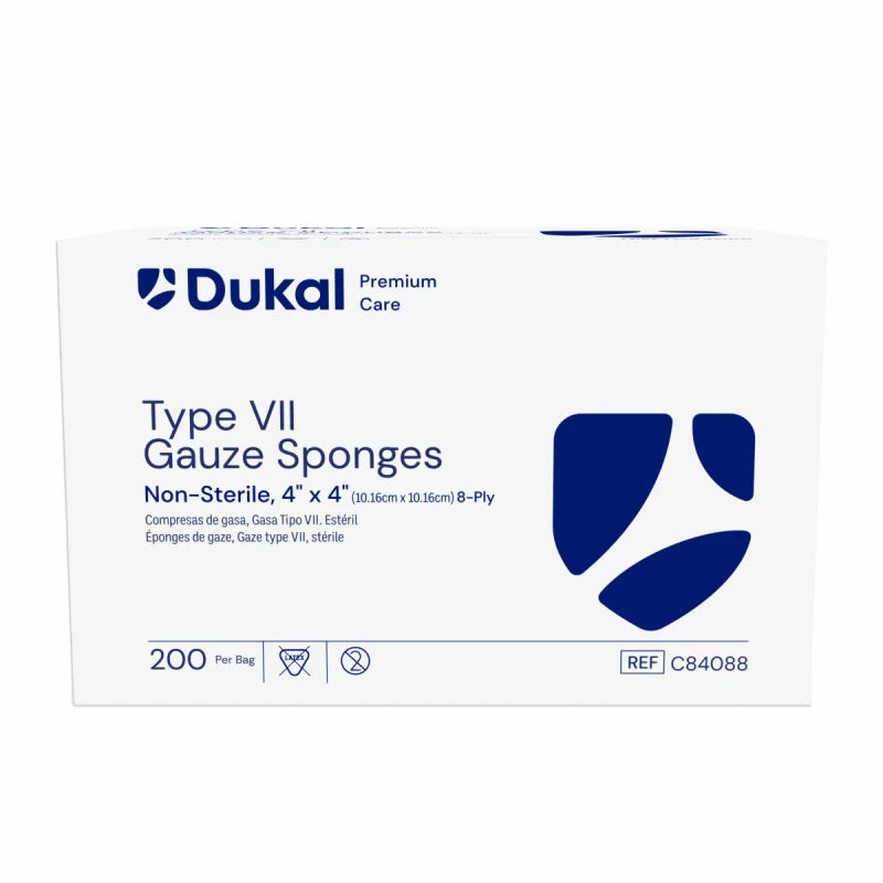 Premium Care Non-Sterile Type VII Gauze Sponges, 8-Ply, 4" x 4" (C84088)