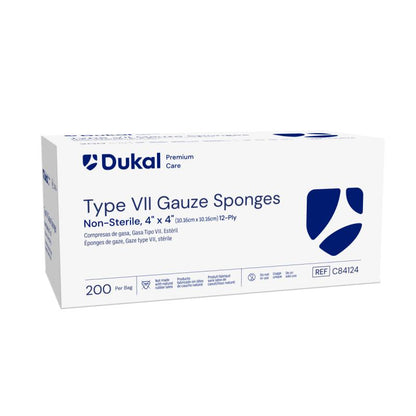 Premium Care Non-Sterile Type VII Gauze Sponges, 12-Ply, 4" x 4" (C84124)