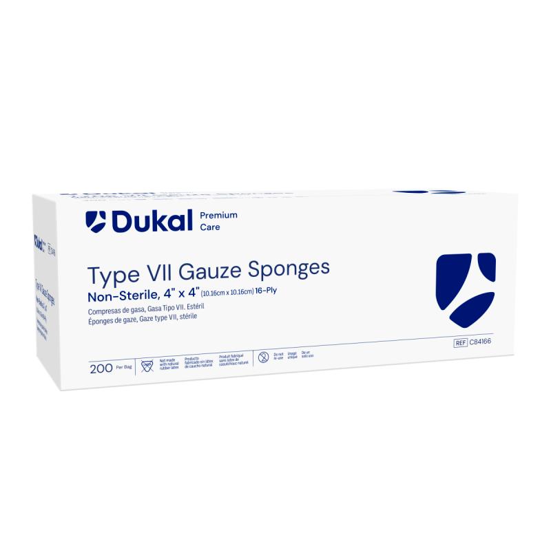 Premium Care Non-Sterile Type VII Gauze Sponges, 16-Ply, 4” x 4” (C84166)