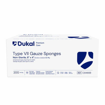 Premium Care Non-Sterile Type VII Gauze Sponges, 12-Ply, 8" x 4" (C84688)