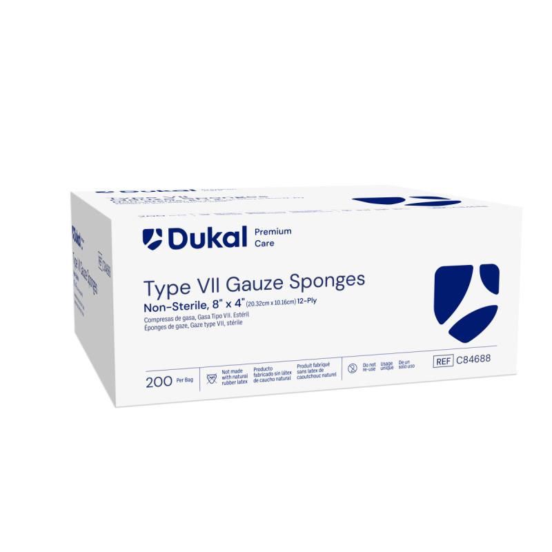 Premium Care Non-Sterile Type VII Gauze Sponges, 12-Ply, 8" x 4" (C84688)