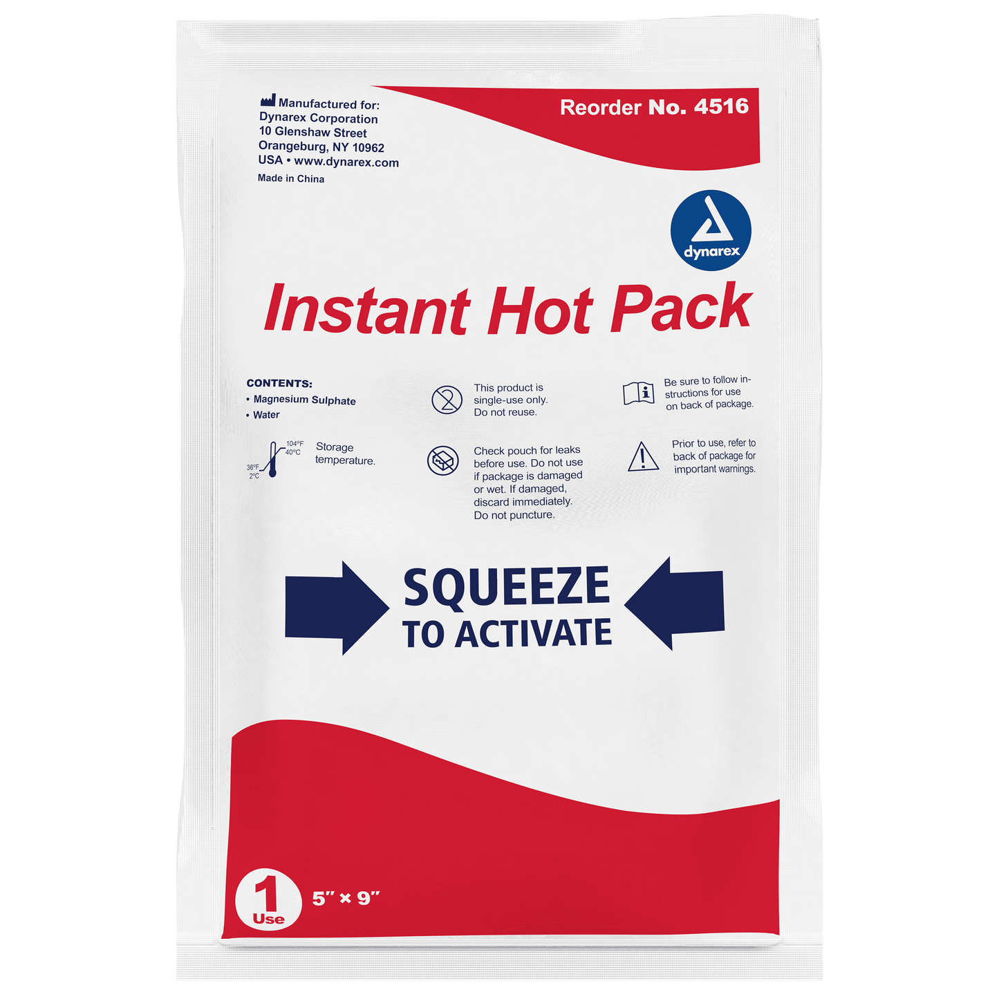 Instant Hot Pack, 5" x 9", 24/cs