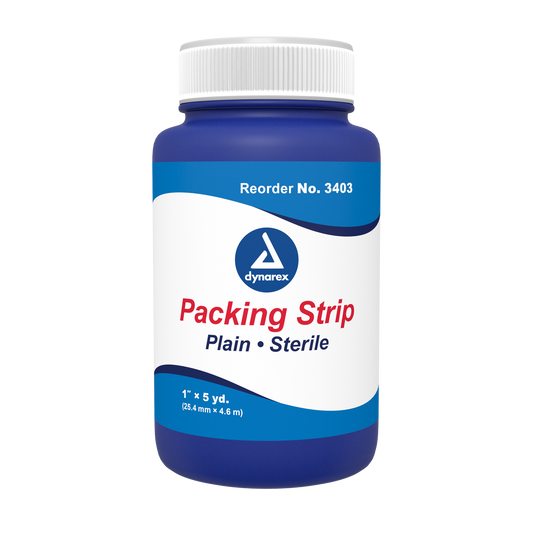 Packing Strips Plain - Sterile, 1" x 5 yd, 12/cs