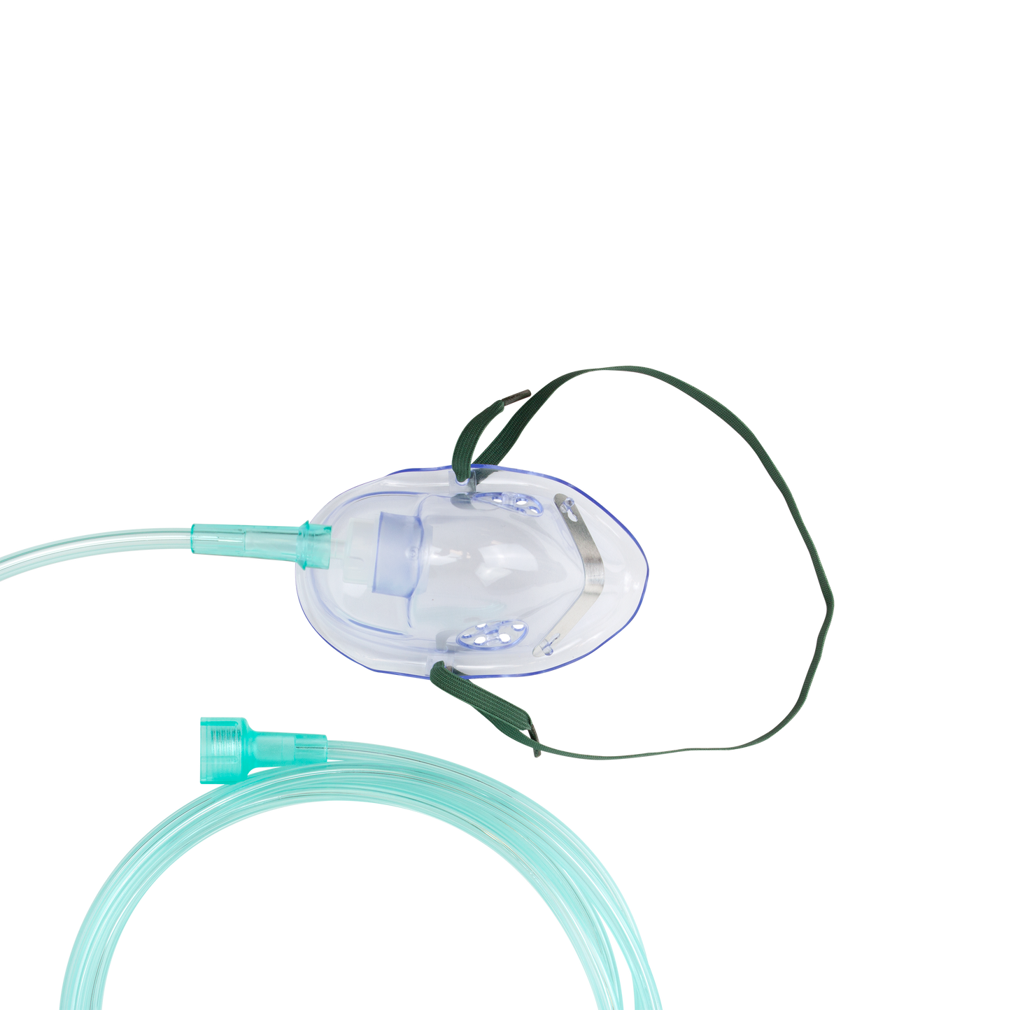 Oxygen Medium-Concentration Elongated Mask w/ 7' (2.1 m) tub, Pediatric/Universal Connector, 50/cs