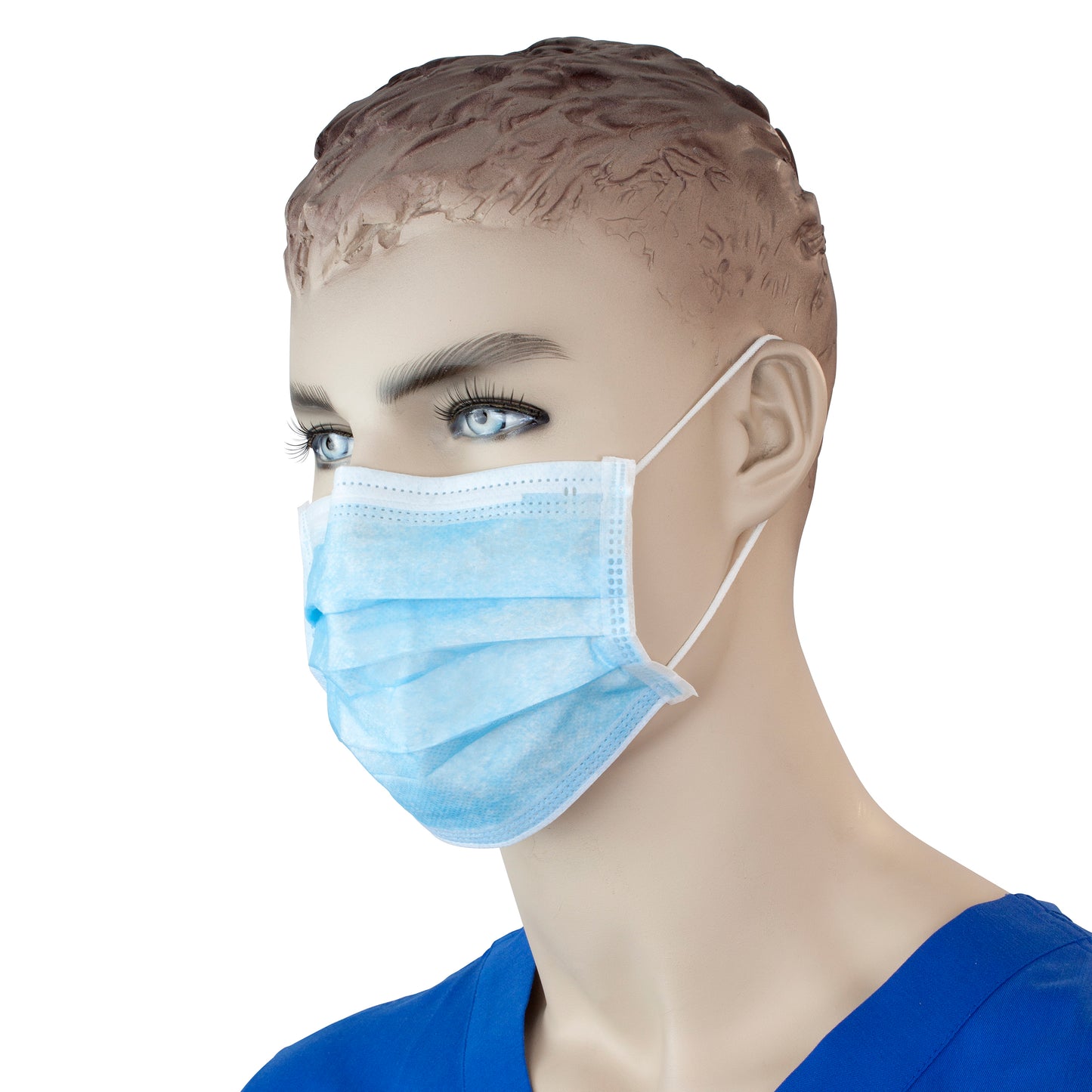 Procedure Face Mask w/ Ear Loop, Blue, 12/50/cs