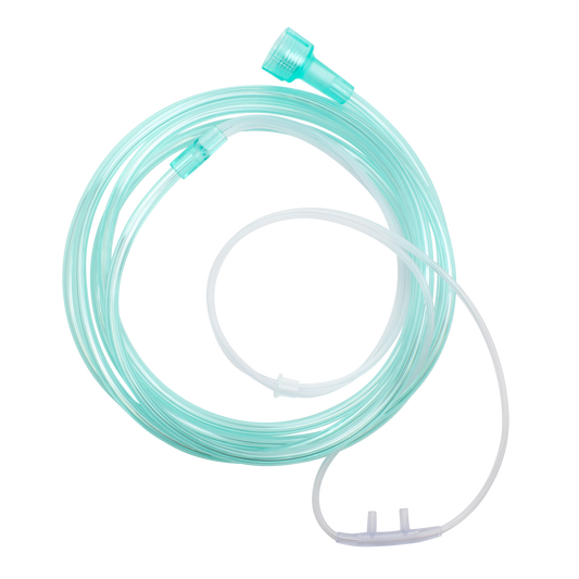 Nasal Oxygen Cannula Standard Tip w/ 7' (2.1 m) Crush Resist, Pediatric/Universal Connector, 50/cs