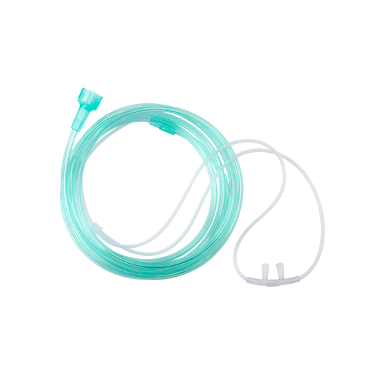 Nasal Oxygen Cannula Cushion Tip w/ 4' (1.2 m) Crush Resista, Adult/Universal Connector, 50/cs