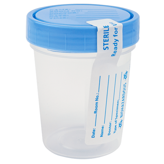 Specimen Containers - Sterile (individually wrapped), 4 oz., 100/cs