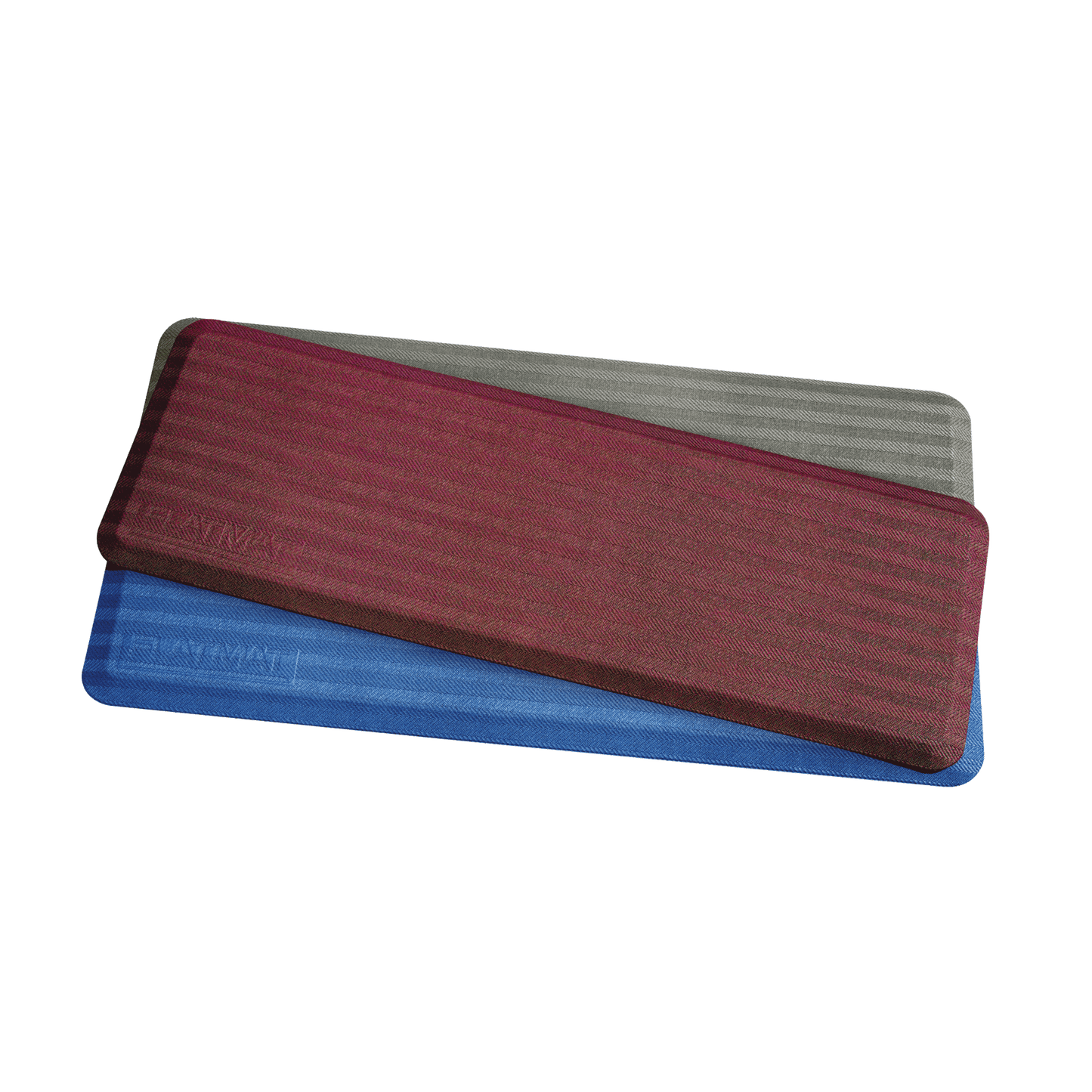 FLATMat w/ Beveled Edge, Woven Pattern, 24" x 70" x 3/4", Blue, 1pc/ea