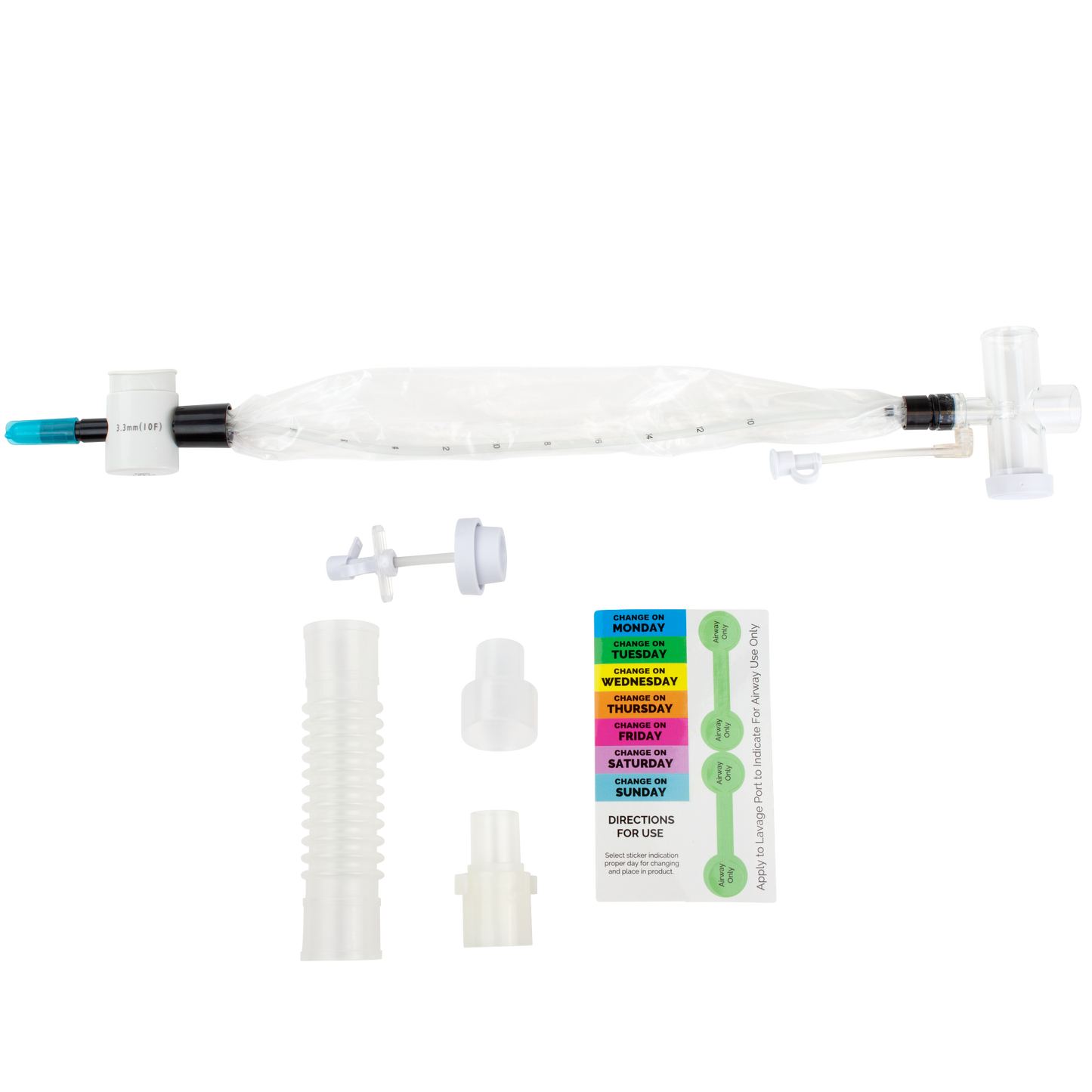 Closed Suction Tracheal Catheter w/ T-Piece, 10 Fr, Case (31000)