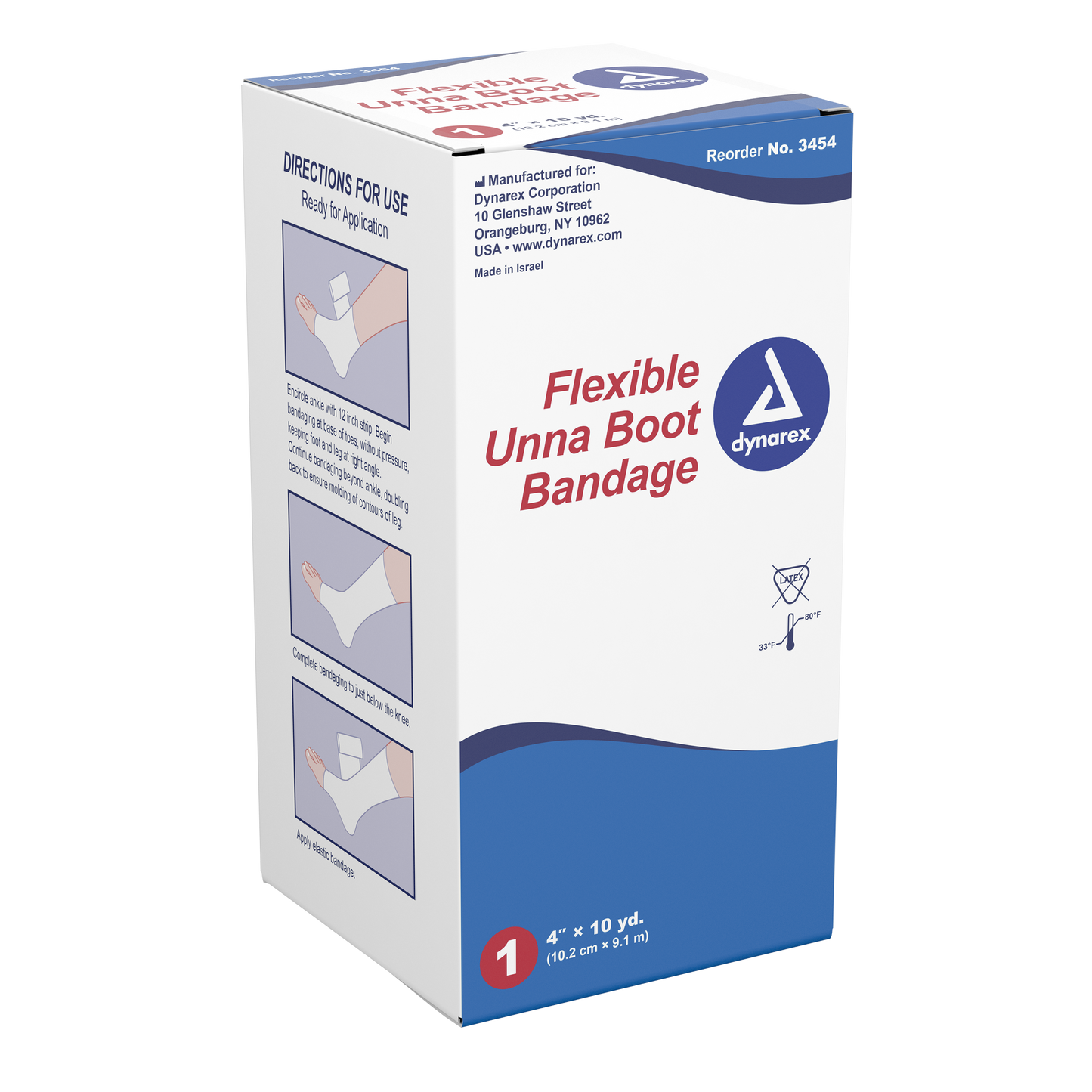 Unna Boot Bandages, 4" x 10 yd, 12/cs