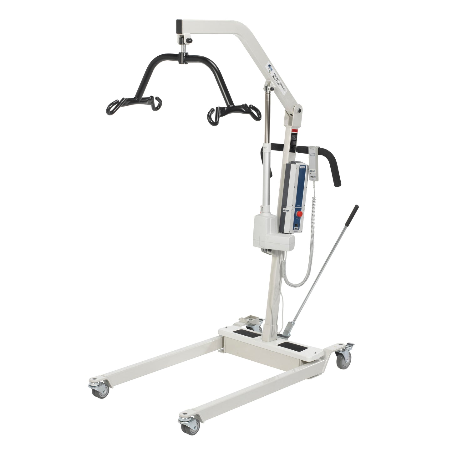 Bariatric Battery Powered Electric Patient Lift with Four Point Cradle and Rechargeable, Removable Battery, No Wall Mount