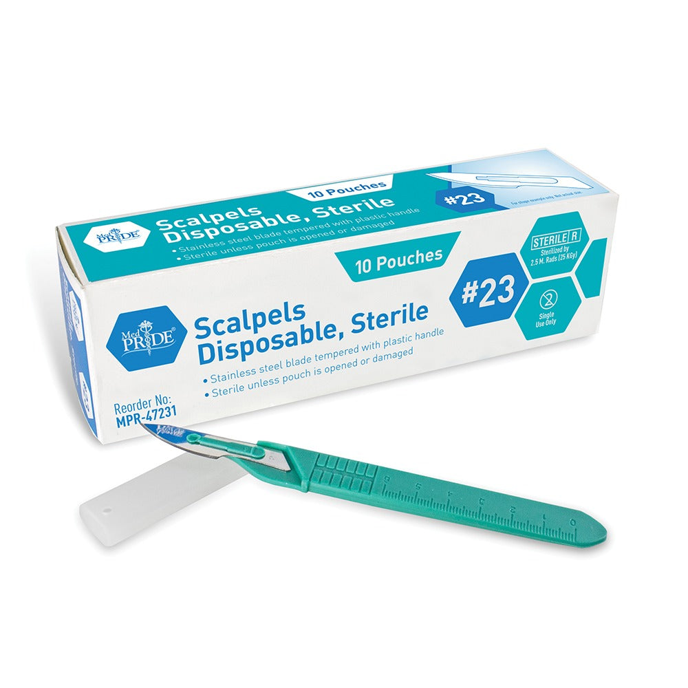 Shield Line Disposable Scalpels - Stainless - Sterile #21 - 1/10/bx. medical supply