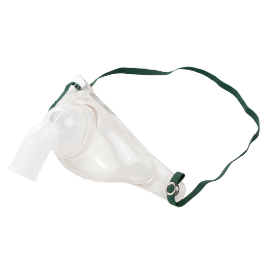 Tracheostomy Mask w/ Swivel Tubing Connector, Accepts 22 mm, Adult/One Side Snap, 50/cs