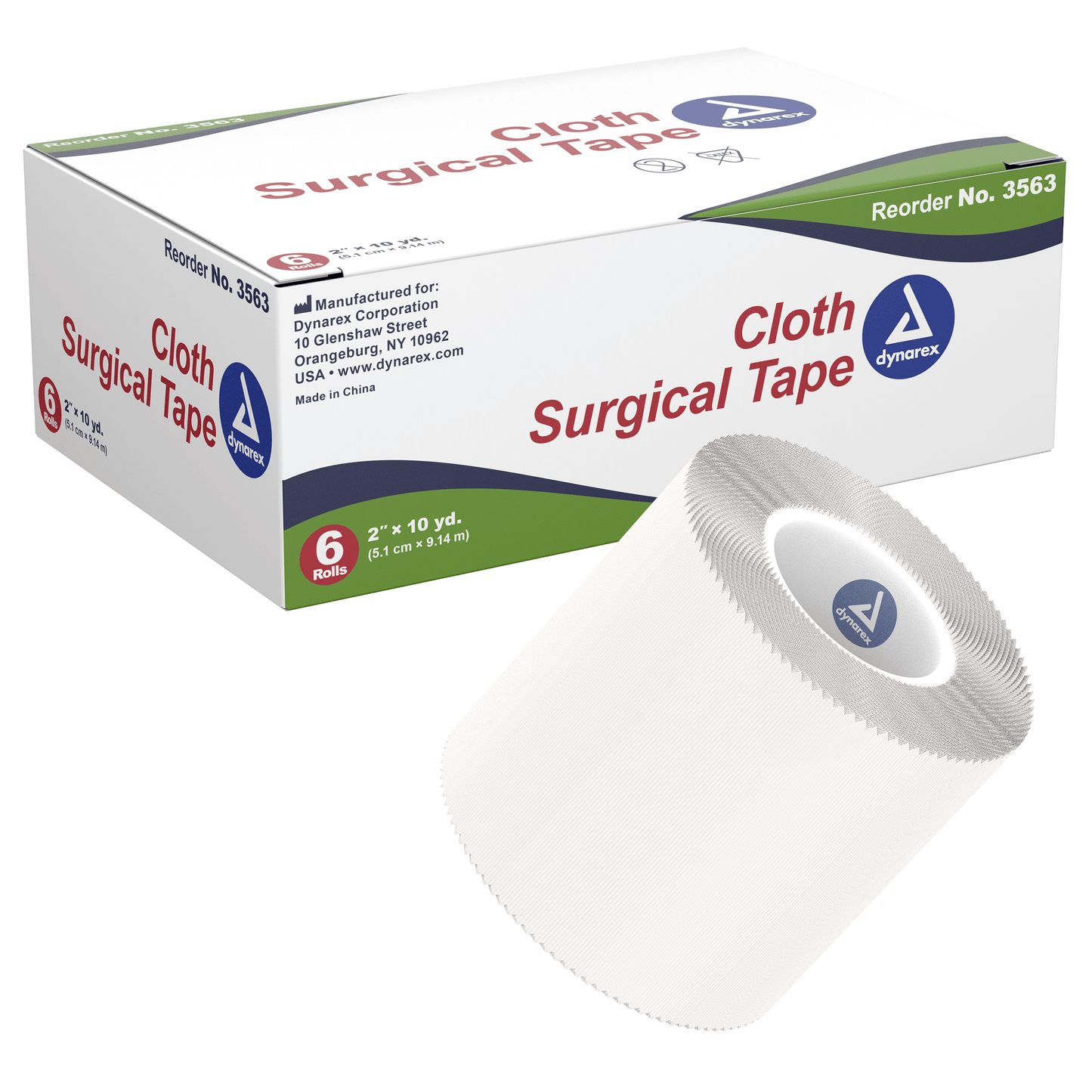 Cloth Surgical Tape, 2" x 10 yd, Case (3563)