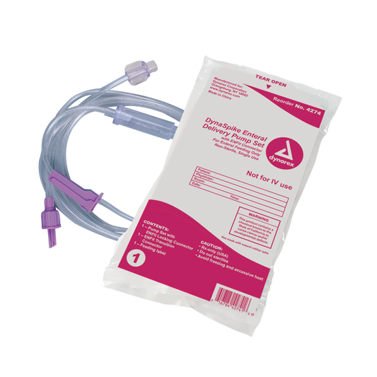 DynaSpike Enteral Delivery Pump Set - w/ ENFit connector, 30/cs