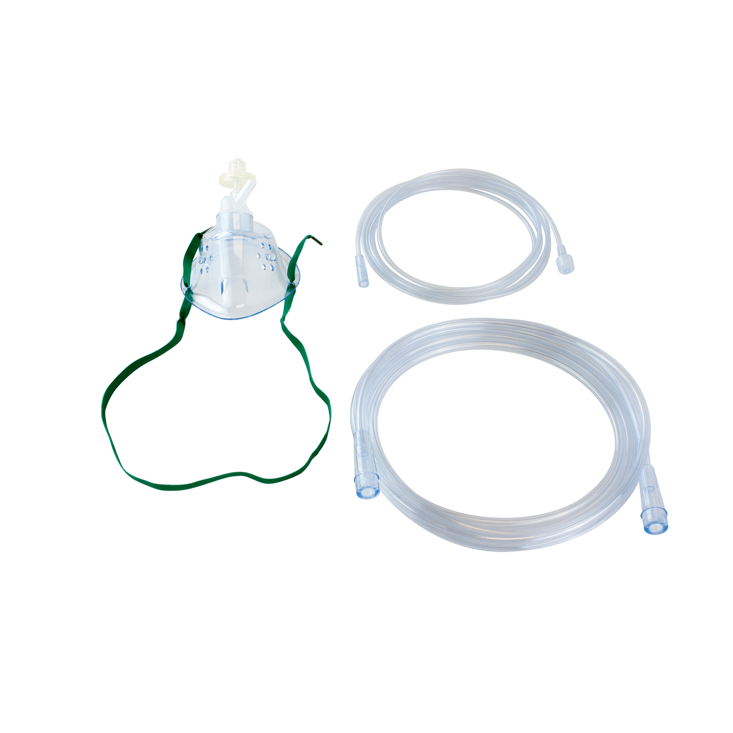 Oxygen CO2 Elongated Mask w/ CO2 sampling line w/ 7' (2.1 m), Adult/Male/Male Connector, 25/cs