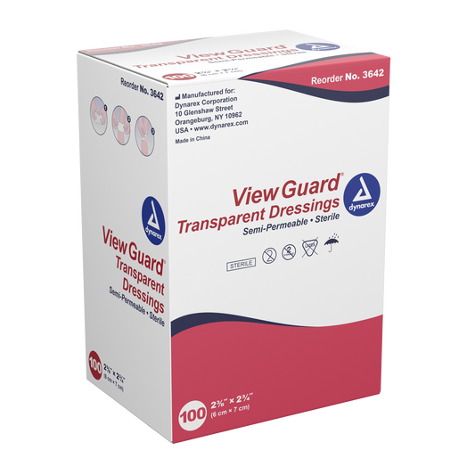 View Guard Transparent Dressings - Sterile, 2 3/8" x 2 3/4", 4/100/cs