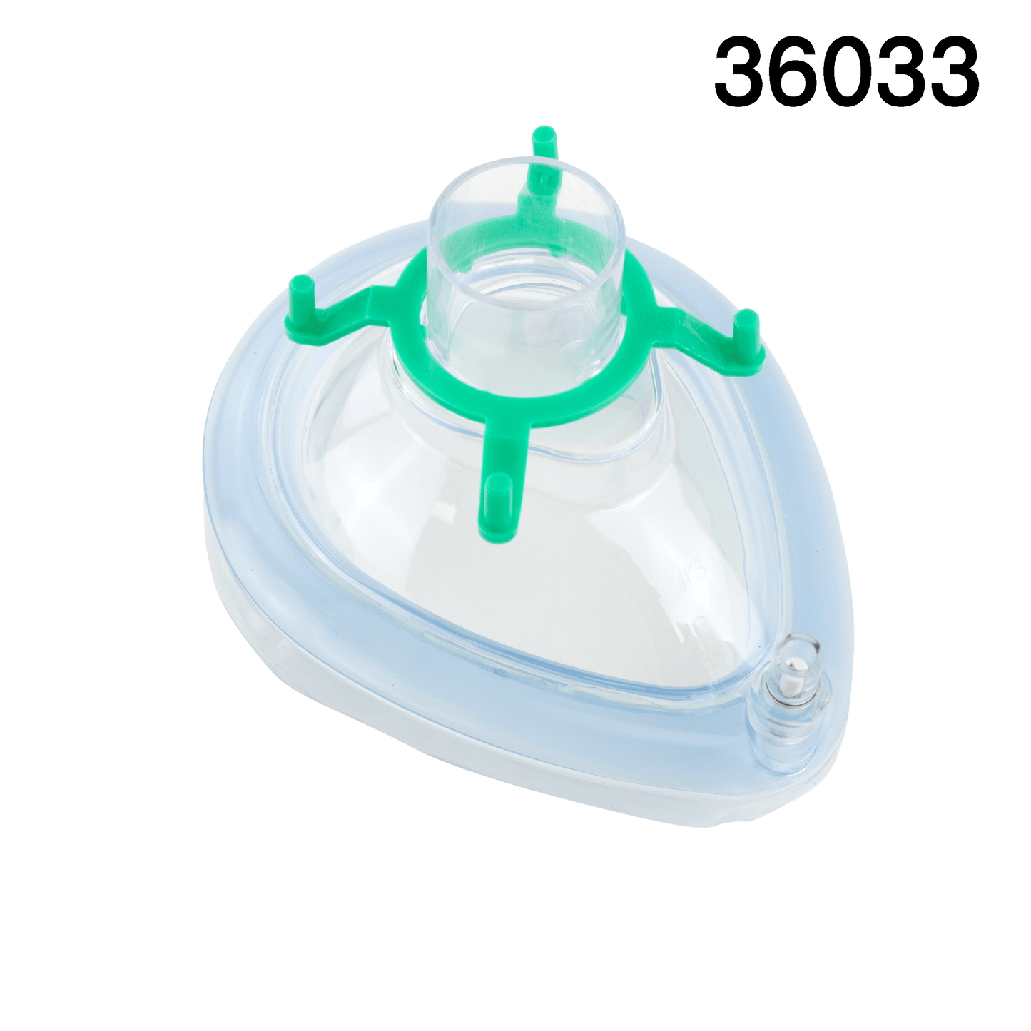 Air Cushion Mask Size w/ Valve #3 (Green Hook), Child/Small Adult, Case (36033)