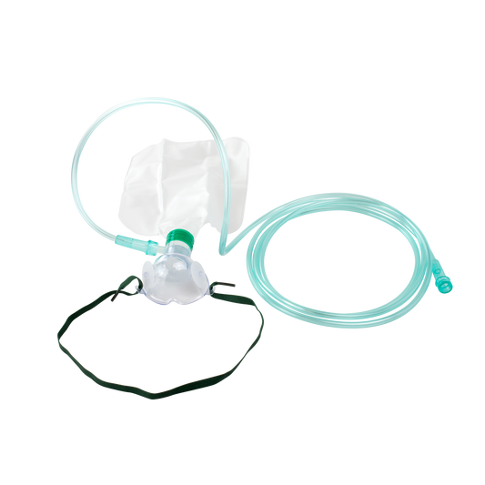 Non-Rebreather Standard Mask w/ 7' (2.1 m) tubing, 600 ml Re, Infant/Standard connector, 50/cs