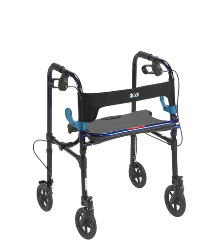Clever Lite Walker Rollator, Adult, 8" Wheels, Flame Blue (10243)