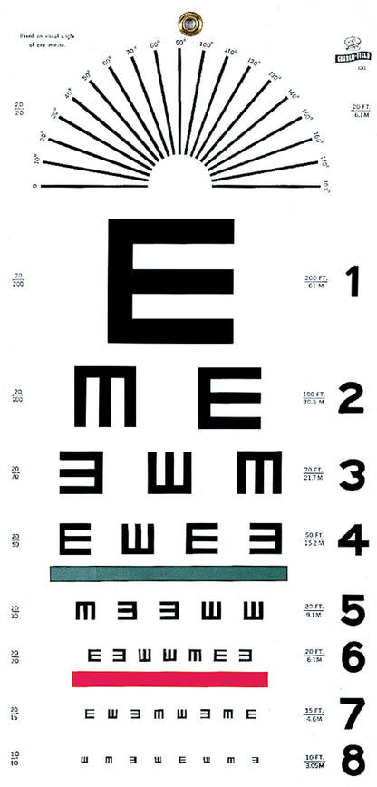 Graham Field Eye Chart, Illiterate 20' Distance, Grafco medical supply view 2