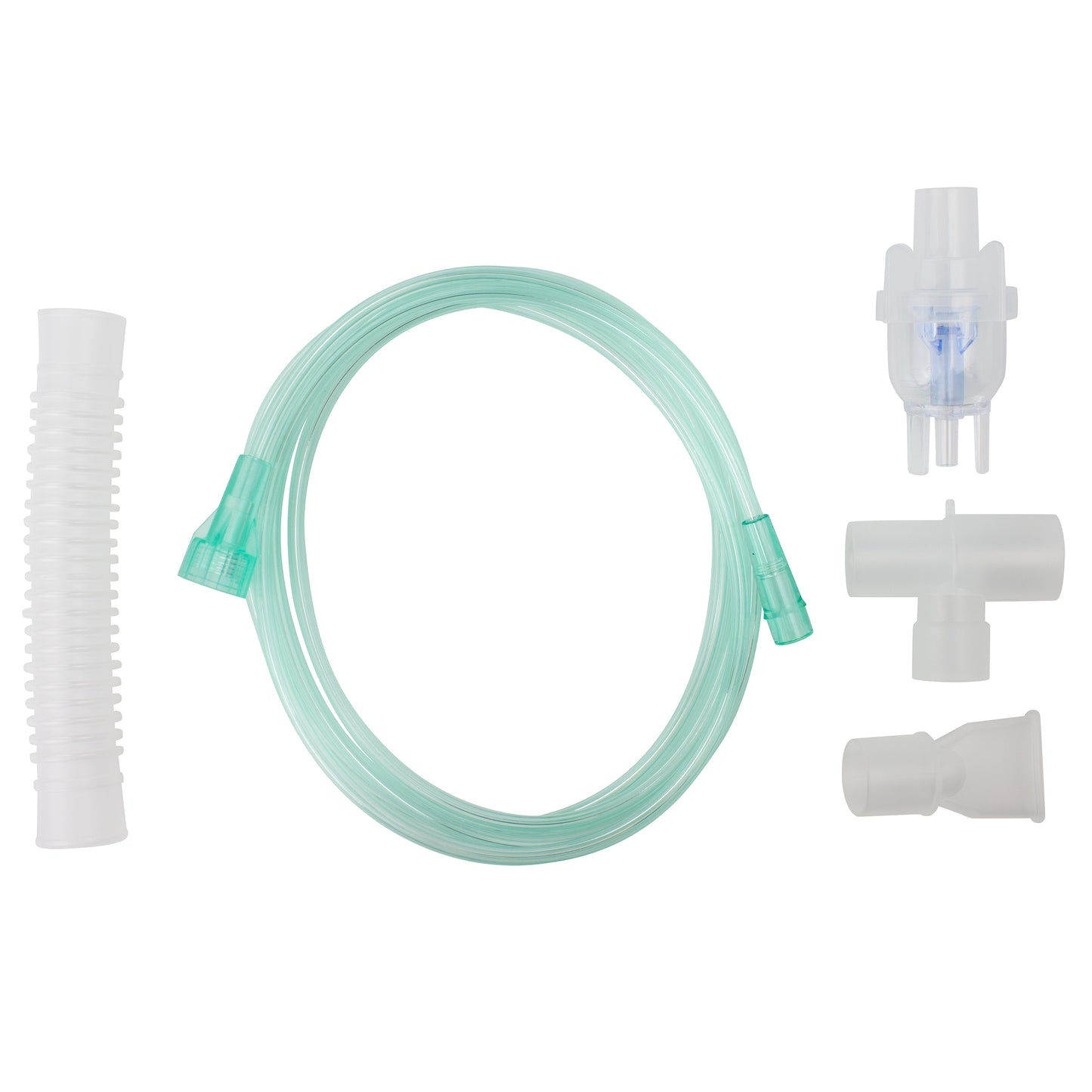 Small Volume Nebulizer 6cc Cup w/ 7' (2.1 m) Tubing, Univers, 6" flex / T-Piece, 50/cs