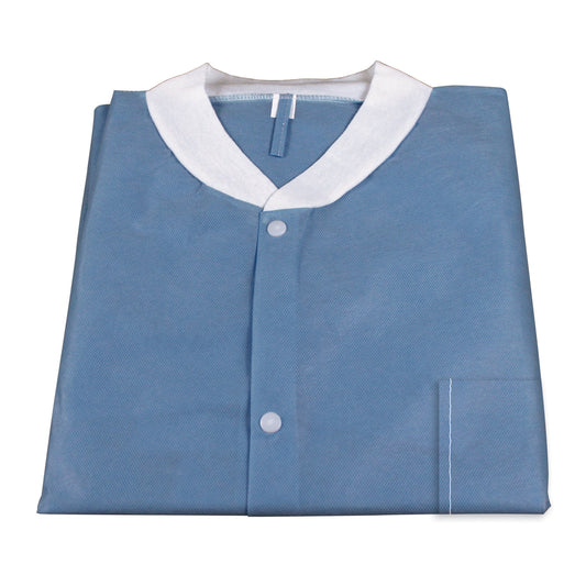 Labjacket w/ Pockets, Medium, Blue, 3/10/cs