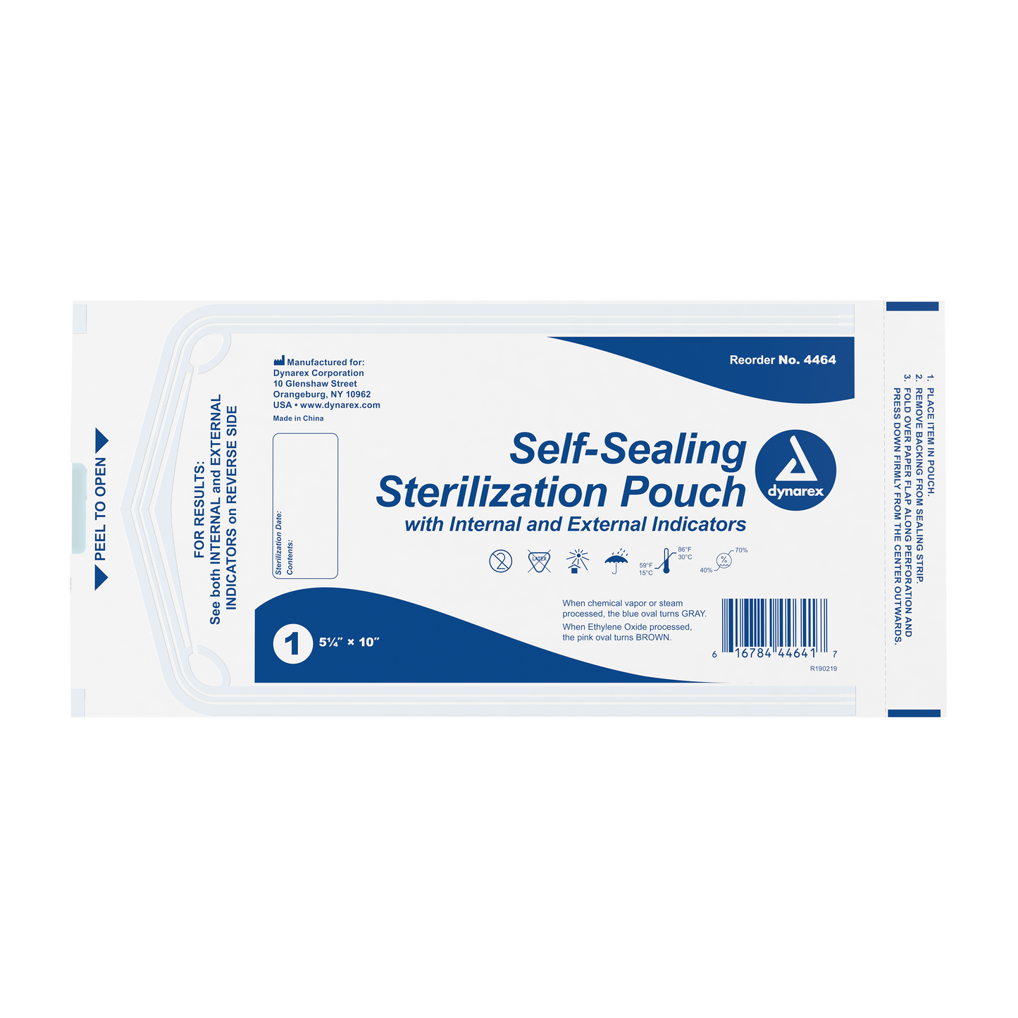 Sterilization Pouches, 5.25" x 10", 15/200/Cs