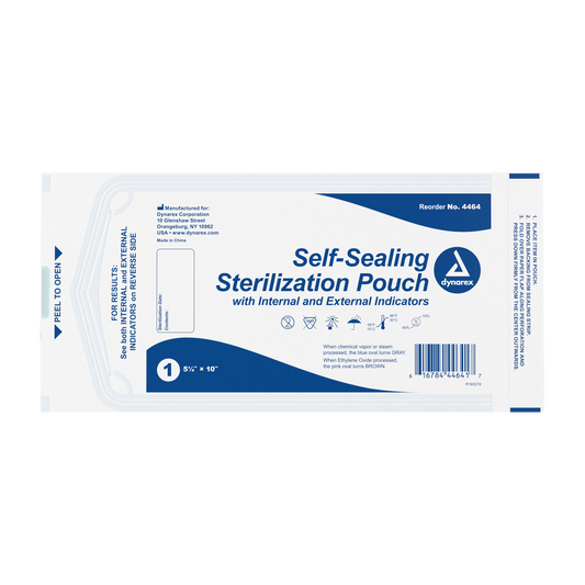 Sterilization Pouches, 5.25" x 10", 15/200/Cs