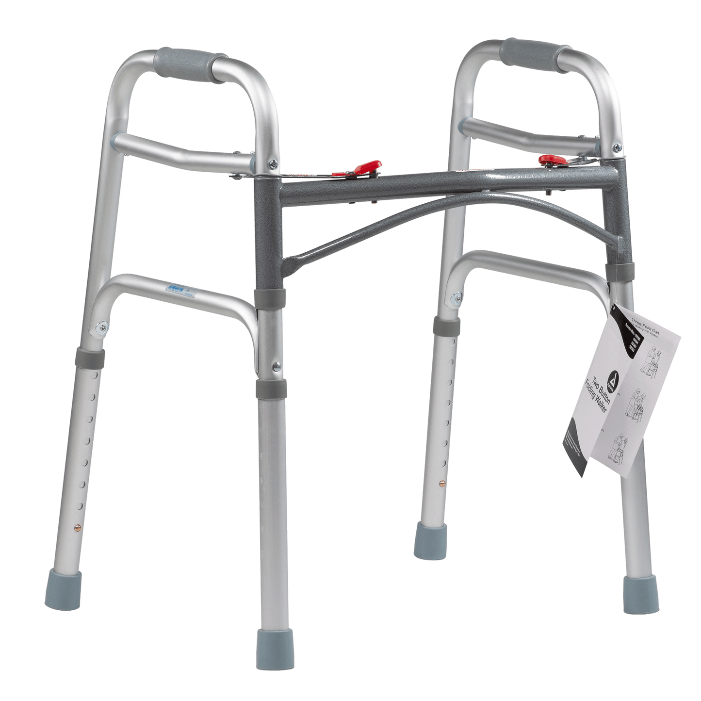 Junior Two Button Folding Walker, 25" - 32", 1pc/bag,4bags/cs