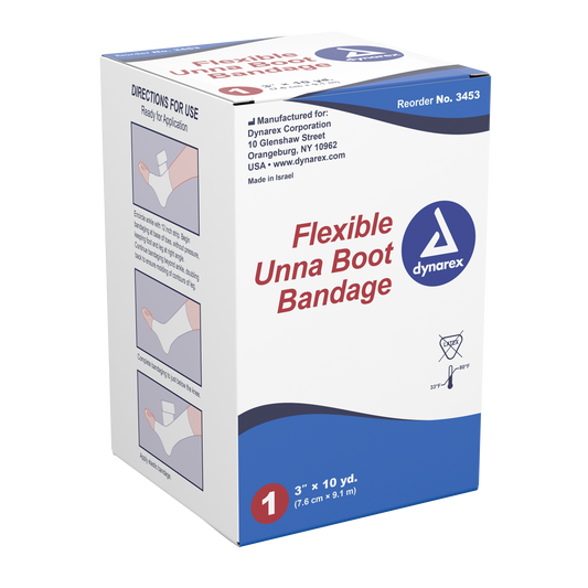 Unna Boot Bandages, 3" x 10 yd, 12/cs